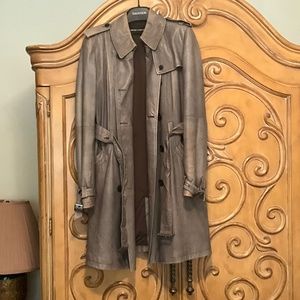 Emporio Armani leather trench coat